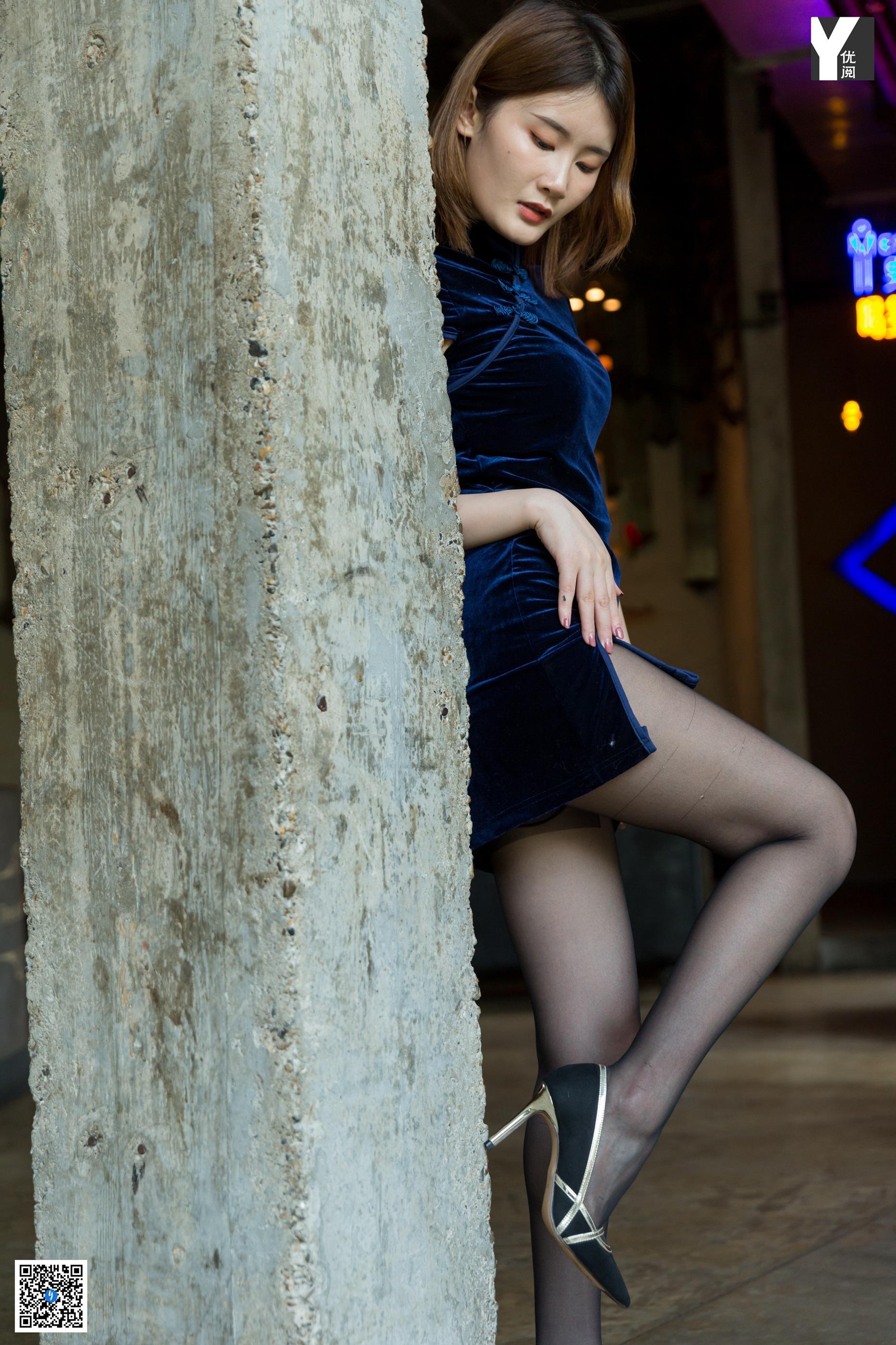 IESS异思趣向 - 模特：紫薇《神秘绒面旗袍》